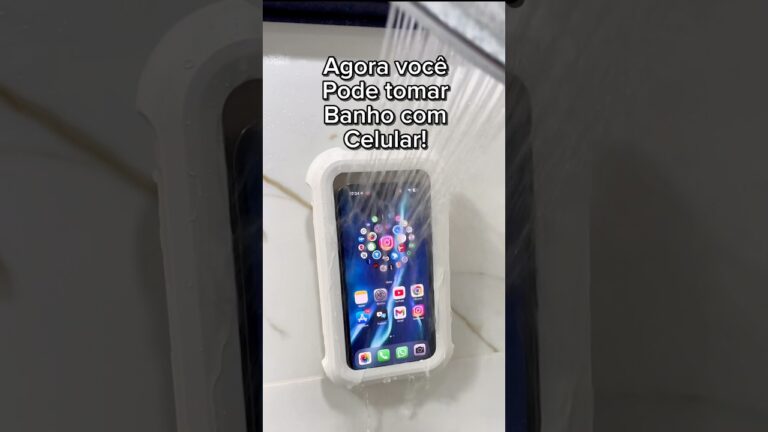 Suporte de celular para banho