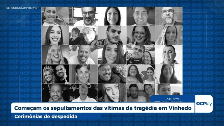 Começam os sepultamentos das vítimas da tragédia em Vinhedo