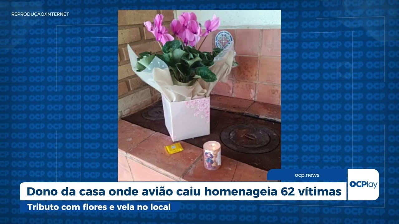 Dono da casa onde avião caiu homenageia 62 vítimas