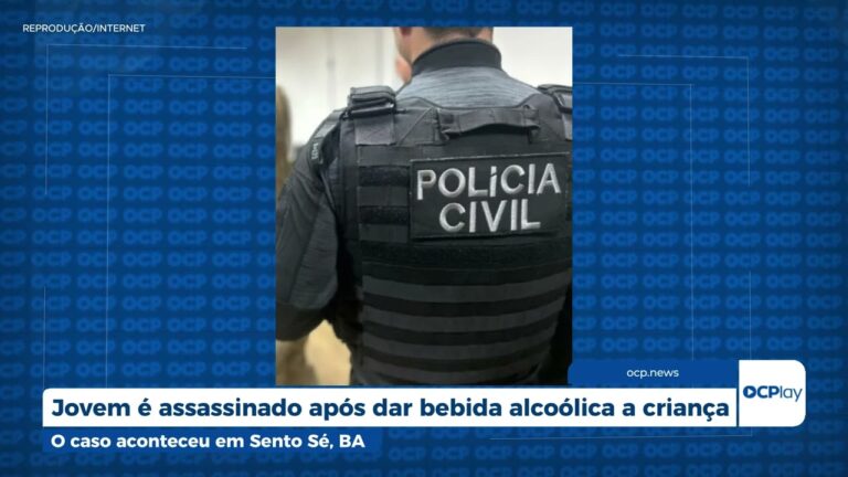 Jovem é assassinado após dar bebida alcoólica a criança