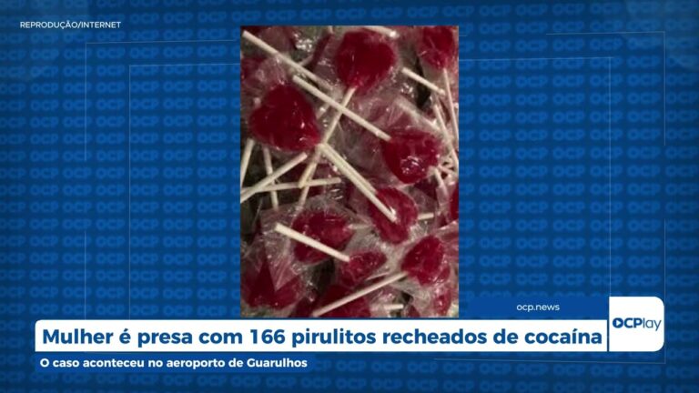 Mulher é presa com 166 pirulitos recheados de cocaína