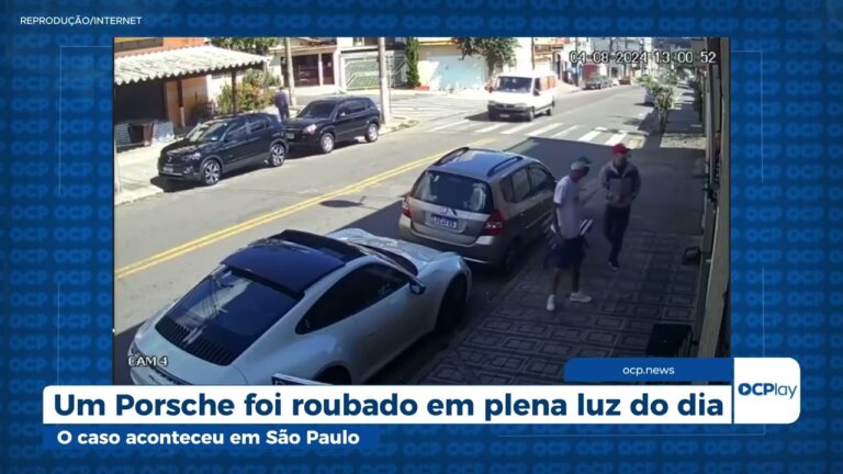 Um Porsche foi roubado em plena luz do dia em São Paulo