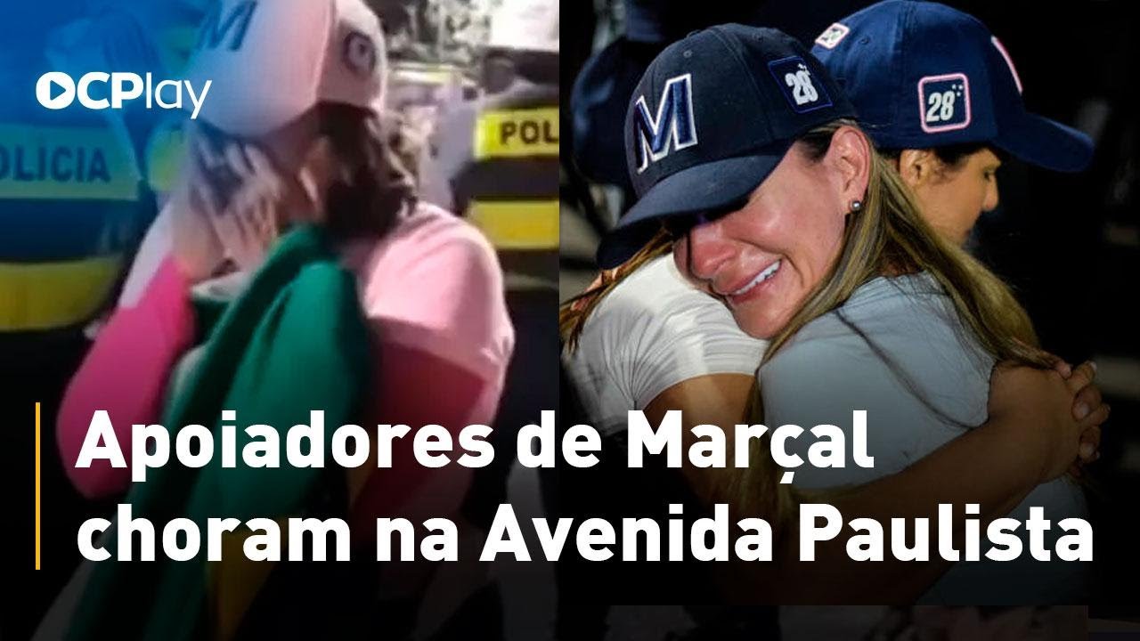 Apoiadores de Marçal choram e oram após derrota do candidato na Avenida Paulista