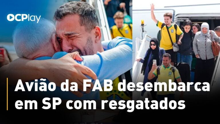 Avião com brasileiros do Líbano desembarca em São Paulo