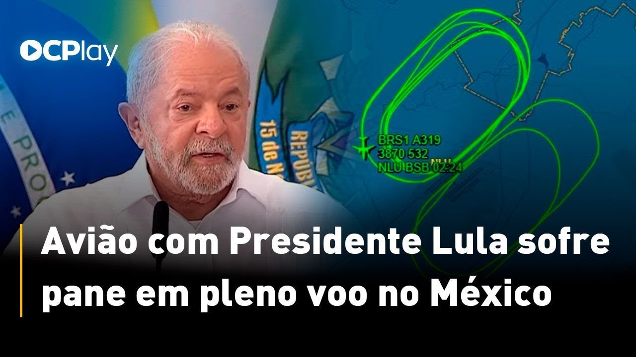 Avião de Lula sofre pane durante voo no México