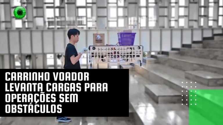 Carrinho voador levanta cargas para operações sem obstáculos