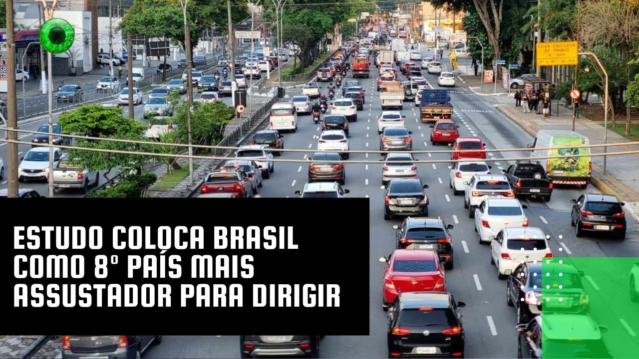 Estudo coloca Brasil como 8º país mais assustador para dirigir