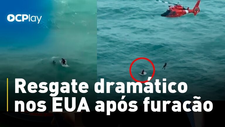 Homem é resgatado à deriva após passagem do furacão Milton