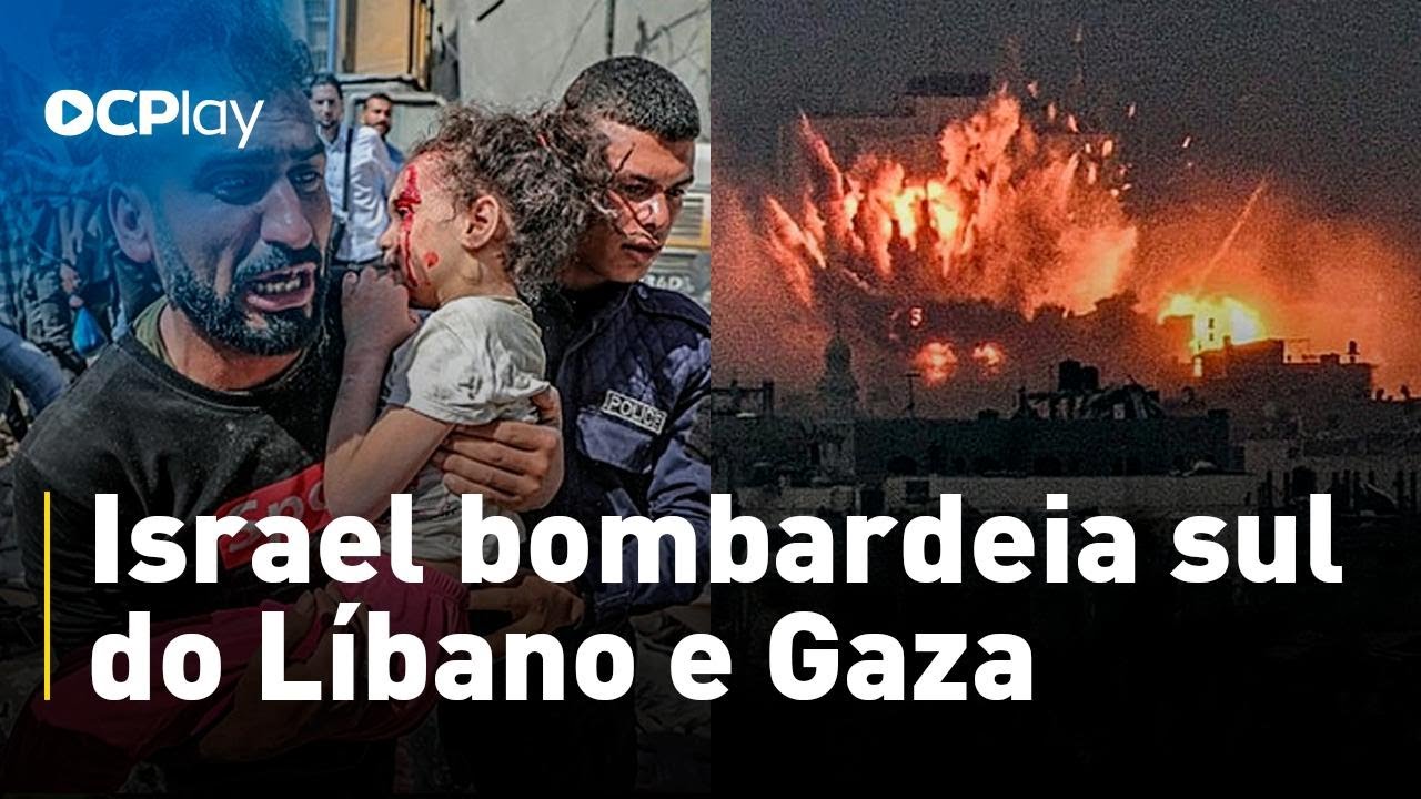 Israel bombardeia sul do Líbano e Gaza