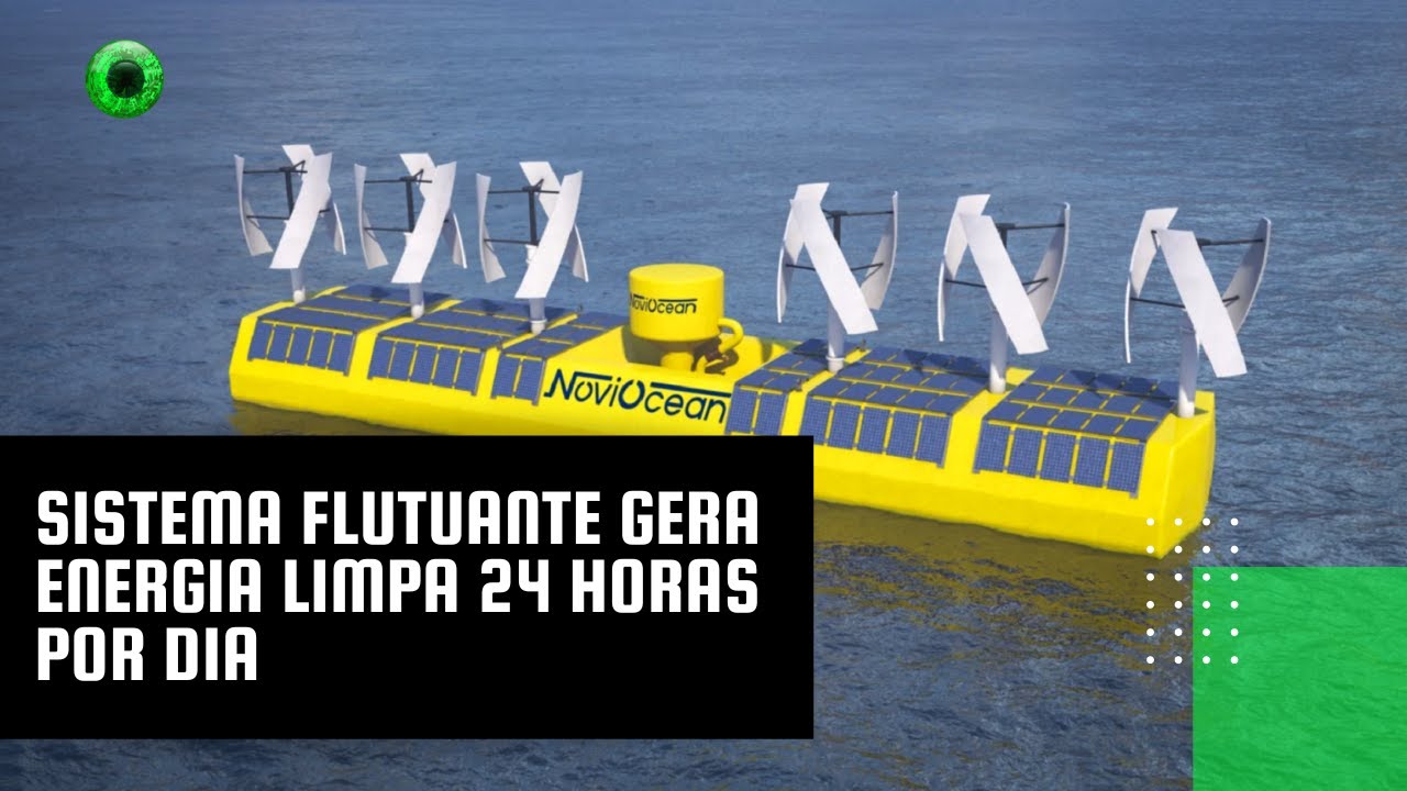 Sistema flutuante gera energia limpa 24 horas por dia
