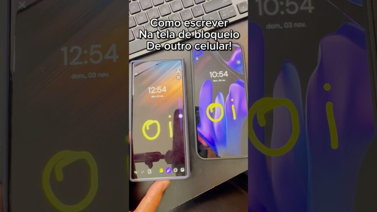 Como escrever na tela de bloqueio de outro celulares