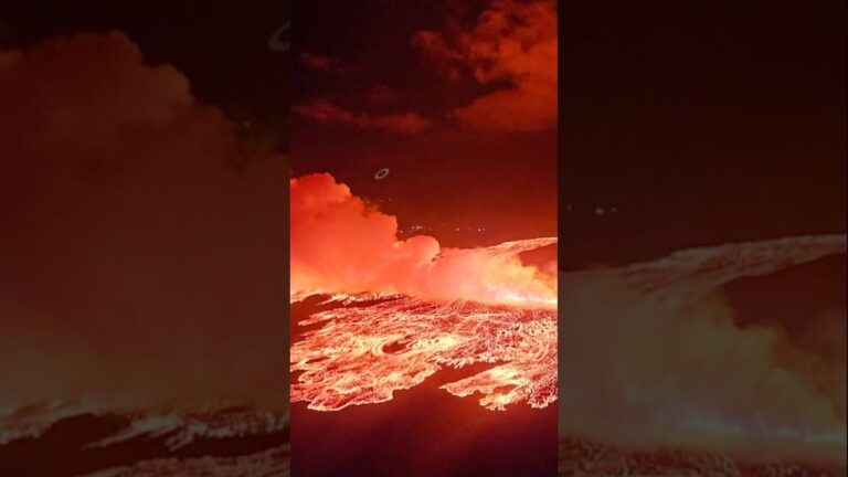 Vulcão islandês entra em erupção pela sétima vez em menos de um ano 🌋🇮🇸