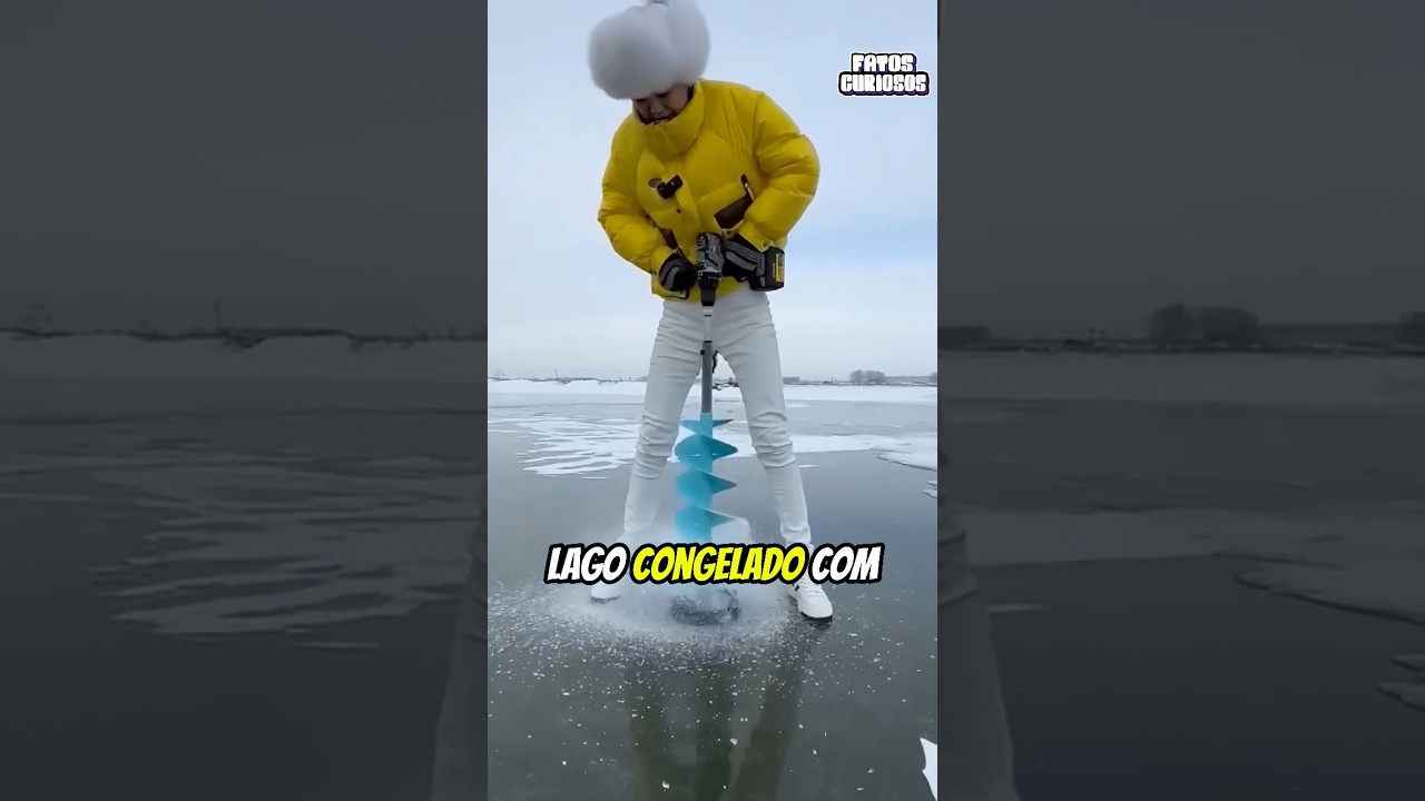 ESSA GAROTA ACHOU PEIXES ESCONDIDOS NO LAGO CONGELADO