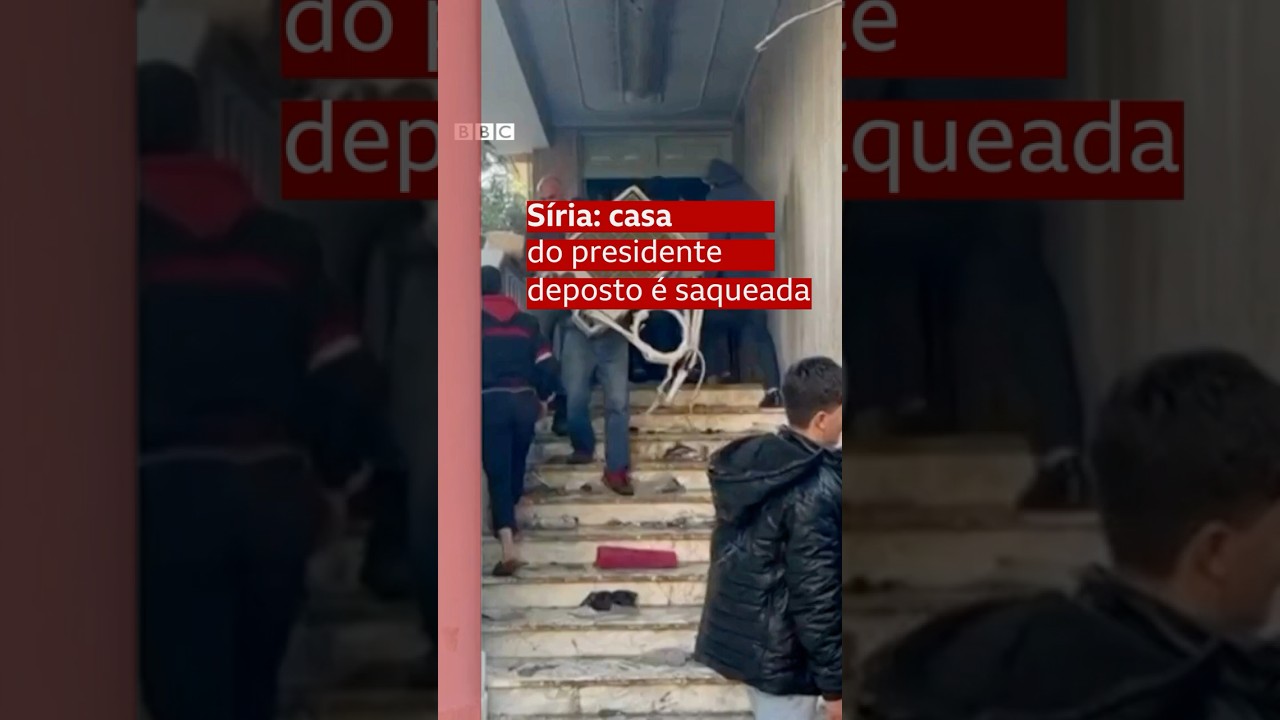 Casa do presidente deposto na Síria é alvo de saques #bbcnewsbrasil