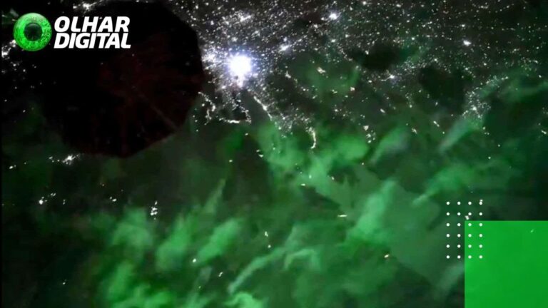 Astronauta grava vídeo de aurora boreal ‘muito verde’ do espaço