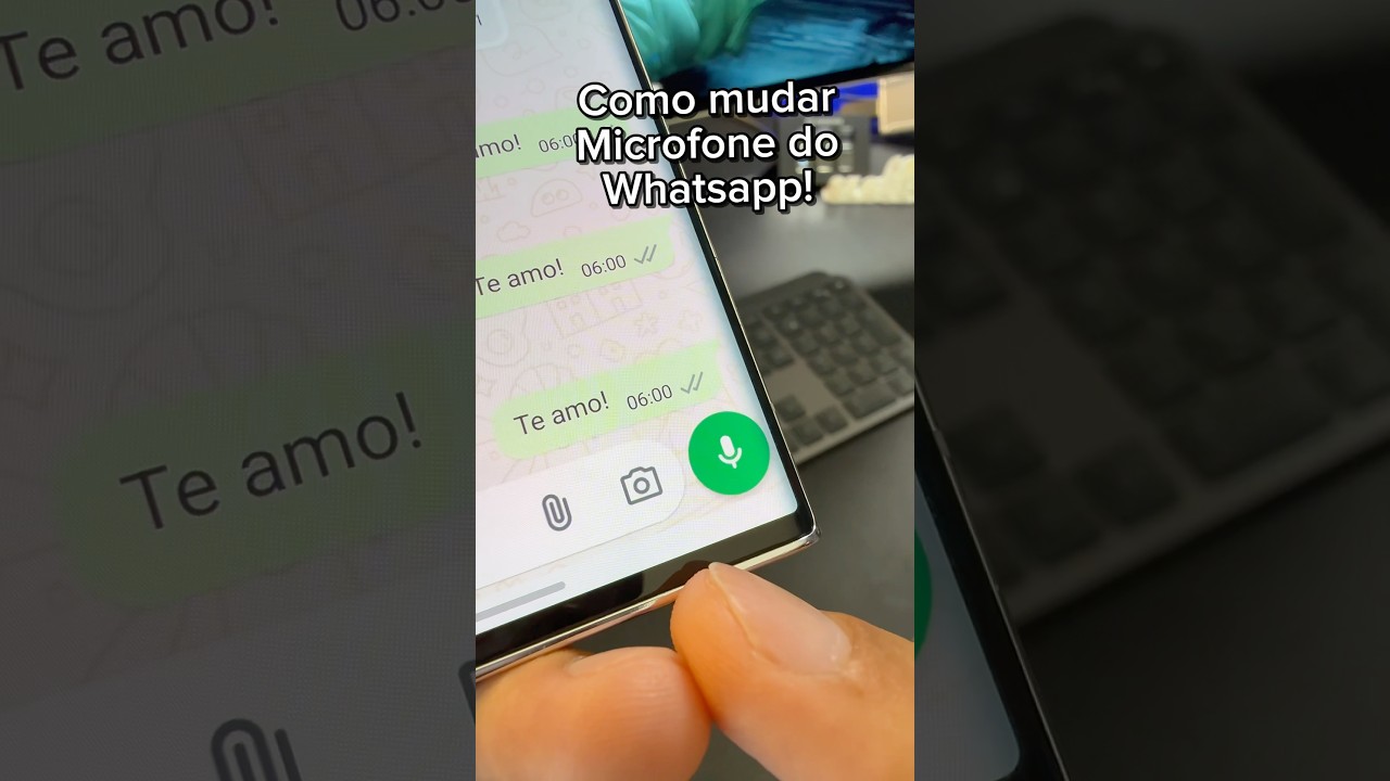 Como mudar a cor do botão do microfone no WhatsApp