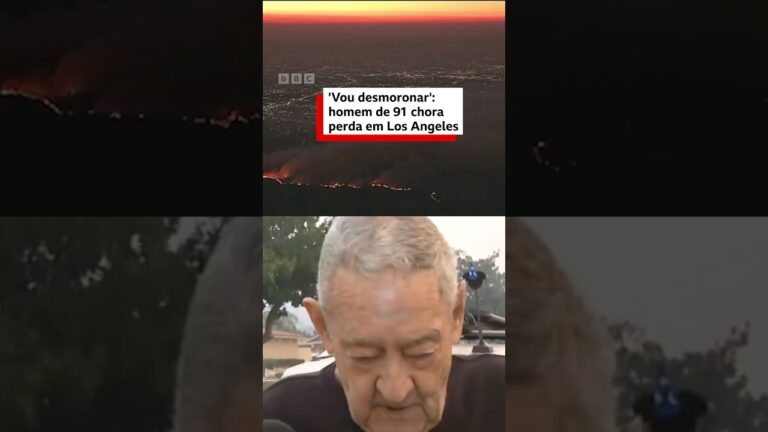 Incêndios em Los Angeles: homem de 91 anos se emociona ao ver casa destruída por fogo #bbcnewsbrasil