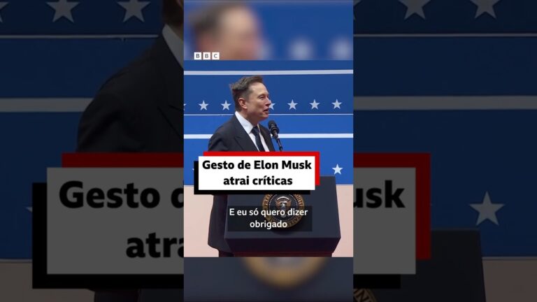 O polêmico gesto de Elon #Musk na posse de #Trump #bbcnewsbrasil #noticias