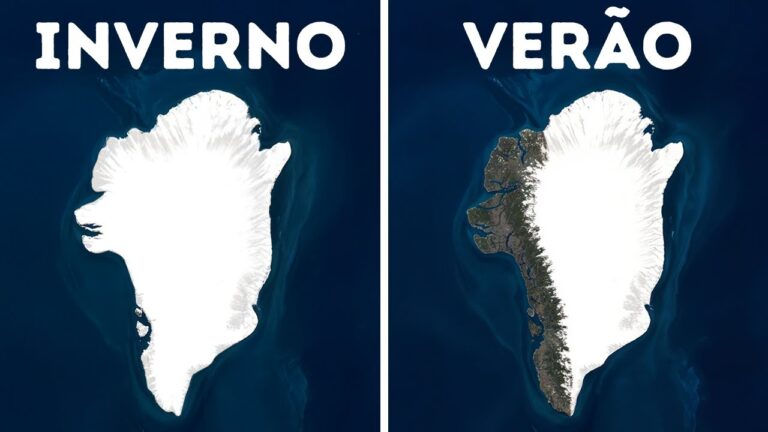 O que faz com que o manto de gelo da Groenlândia fique escuro no verão