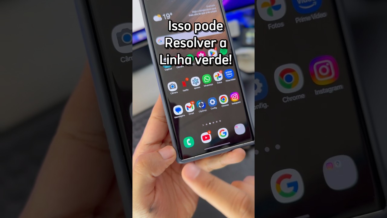 Como remover linha verde no celular