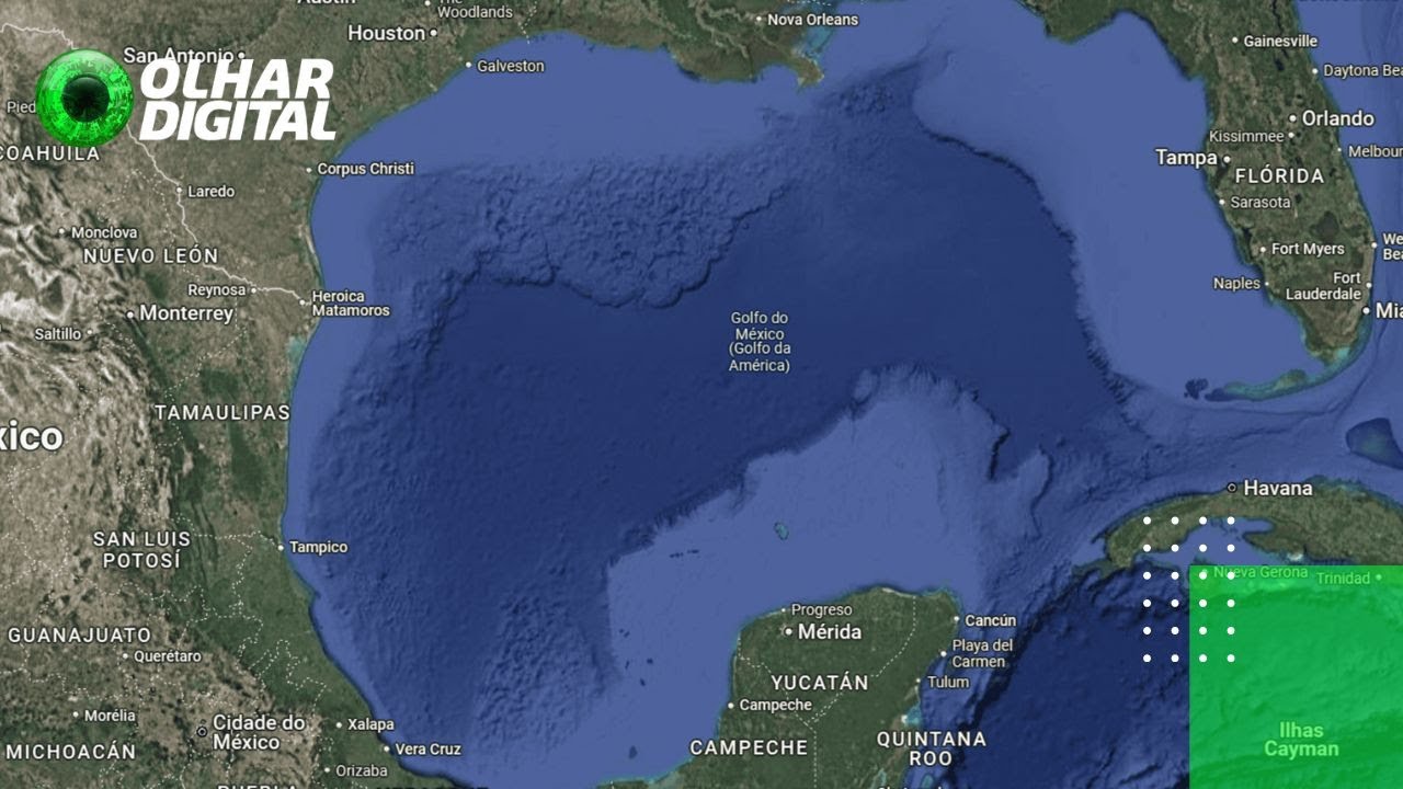 Golfo do México agora é oficialmente “Golfo da América” no Google