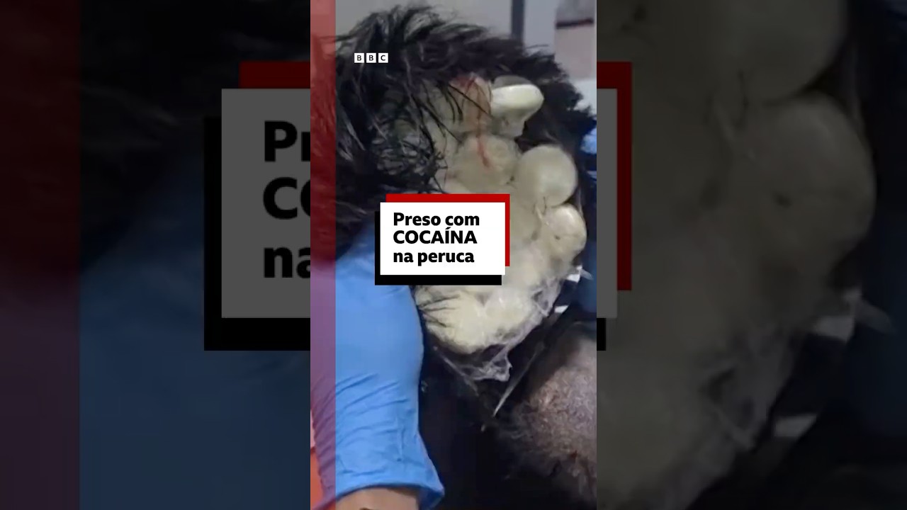 Homem tinha 10 mil euros em cocaína por baixo de peruca #bbcnewsbrasil