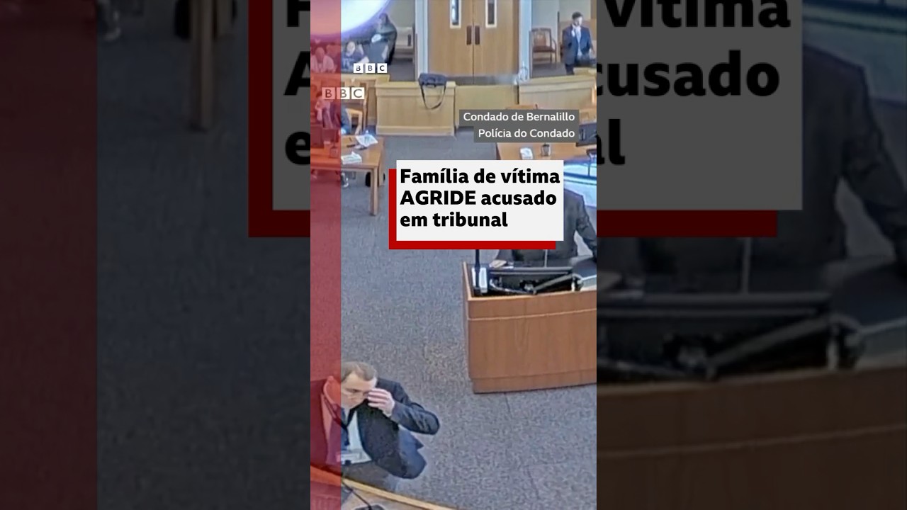 Troca de socos na corte: parentes de vítima de assassinato atacam acusado em tribunal #bbcnewsbrasil
