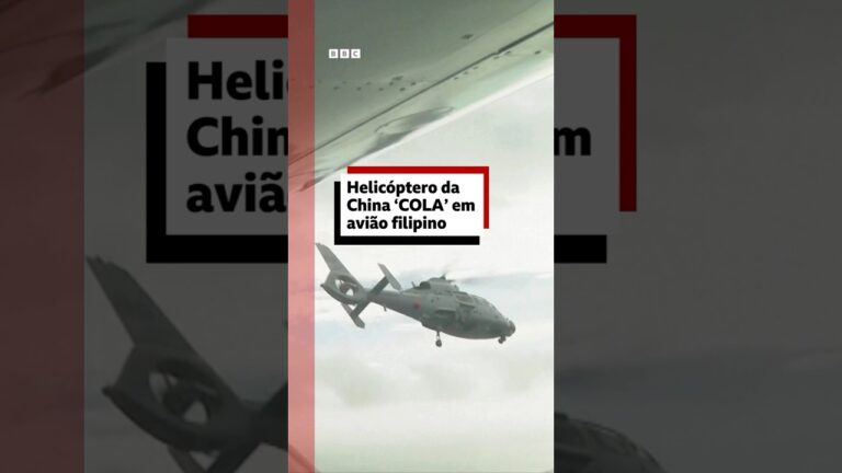Helicóptero da Marinha chinesa voa a 3 metros de avião filipino #bbcnewsbrasil
