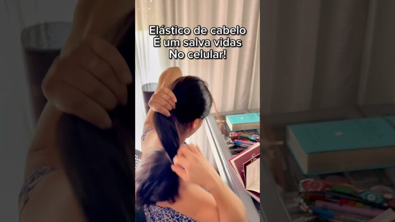 Veja como um elástico de cabelo pode te ajudar com seu celular