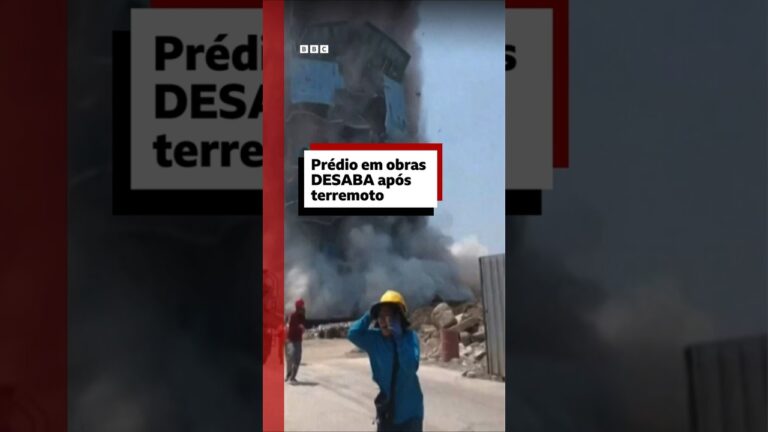 O momento em que prédio desaba na Tailândia após terremoto com epicentro em Mianmar #bbcnewsbrasil