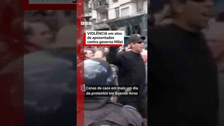 Argentina: torcedores se juntam a aposentados em protesto contra governo Milei #bbcnewsbrasil