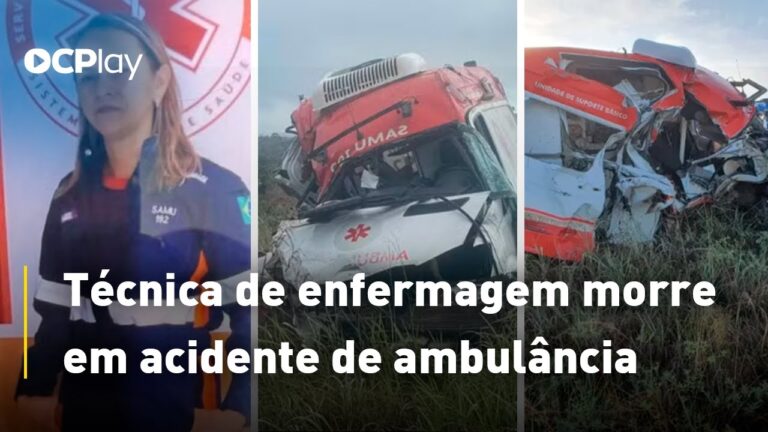 Técnica de enfermagem morre em acidente de ambulância