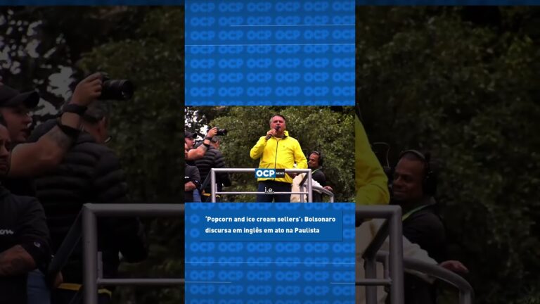 ‘Popcorn and ice cream sellers’: Bolsonaro discursa em inglês em ato na Paulista