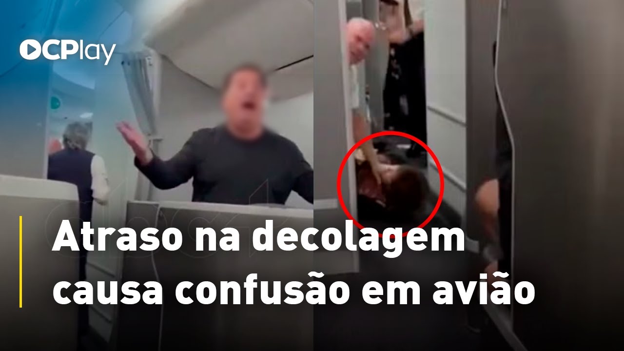 Atraso na decolagem causa confusão em avião