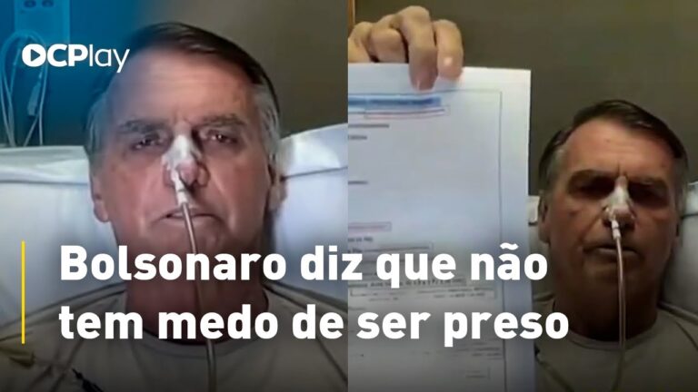 Bolsonaro diz que não tem medo de ser preso