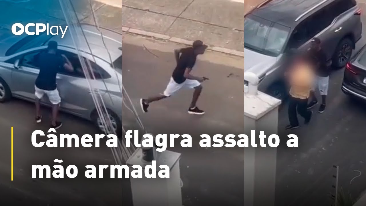 Câmera flagra assalto a mão armada