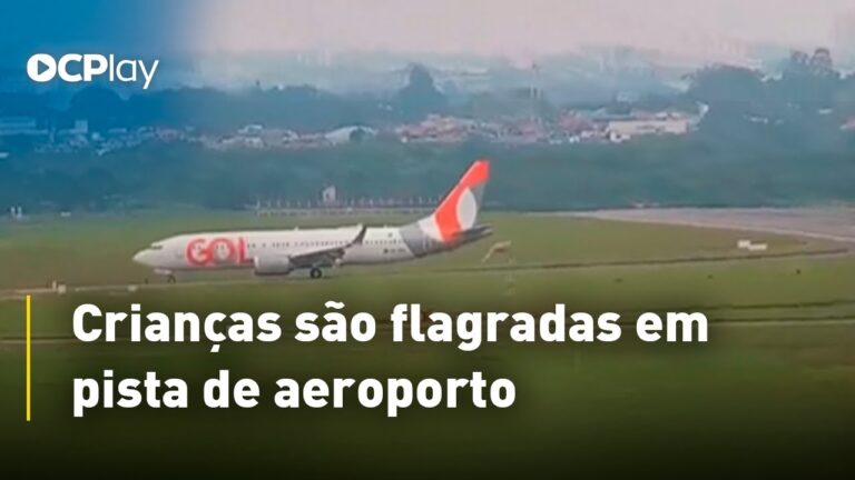 Crianças são flagradas em pista de aeroporto