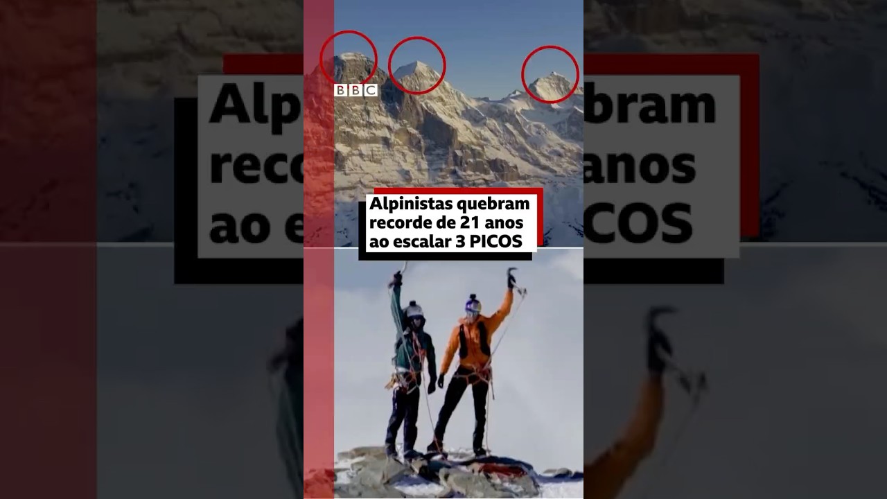 'Subir correndo': dupla de alpinistas bate recorde na Suíça que já durava 21 anos #bbcnewsbrasil