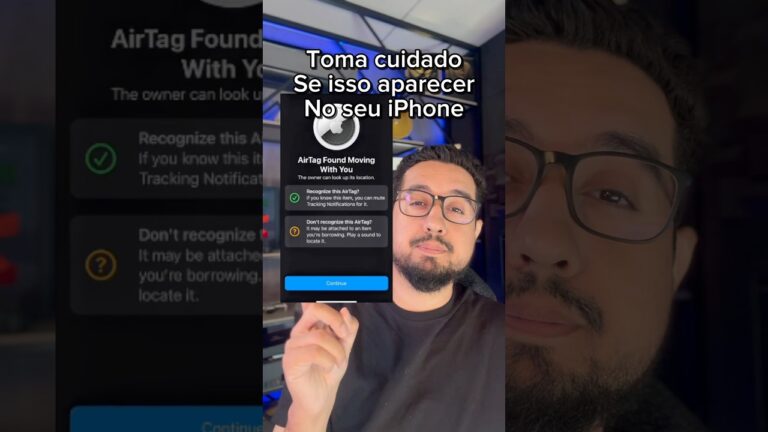 Cuidado com essa mensagem no iPhone se for de um AirTag podem estar tentando te rastrear