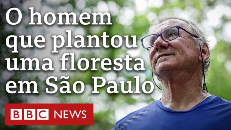 O ‘plantador de árvores’ que criou floresta no meio do entulho em São Paulo