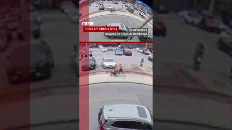 Mãe e filhos escapam de explosão na calçada