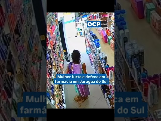 Mulher furta e defeca em farmácia em Jaraguá do Sul