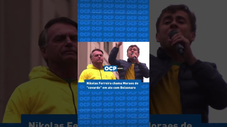 Nikolas Ferreira chama Moraes de “covarde” em ato com Bolsonaro