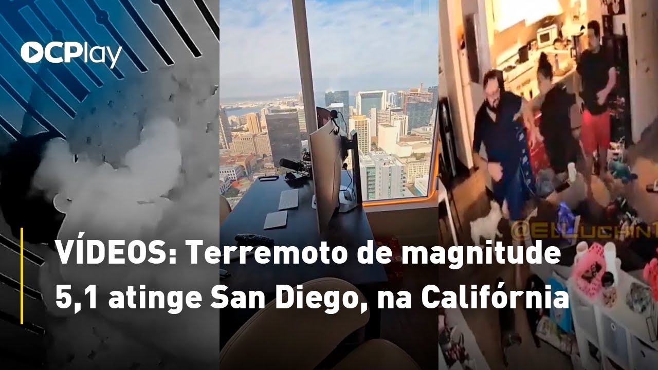 VÍDEOS: Terremoto de magnitude 5,1 atinge San Diego, na Califórnia