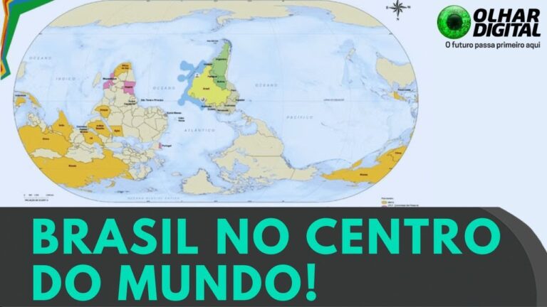 Brasil aparece no centro de novo mapa-múndi do IBGE