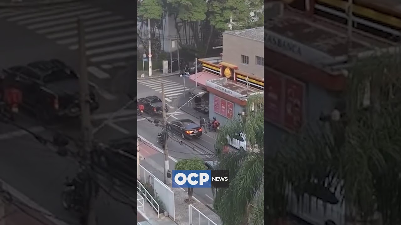 Cena de filme em assalto, em SP