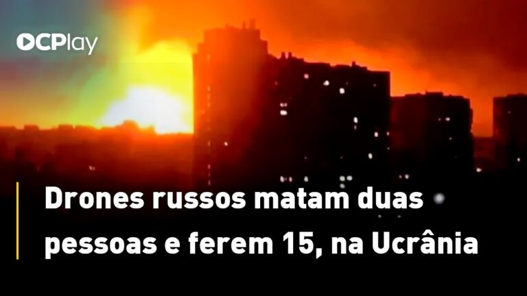 Drones russos matam duas pessoas e ferem 15, na Ucrânia