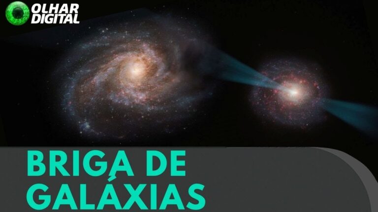 Duas galáxias estão duelando no espaço profundo