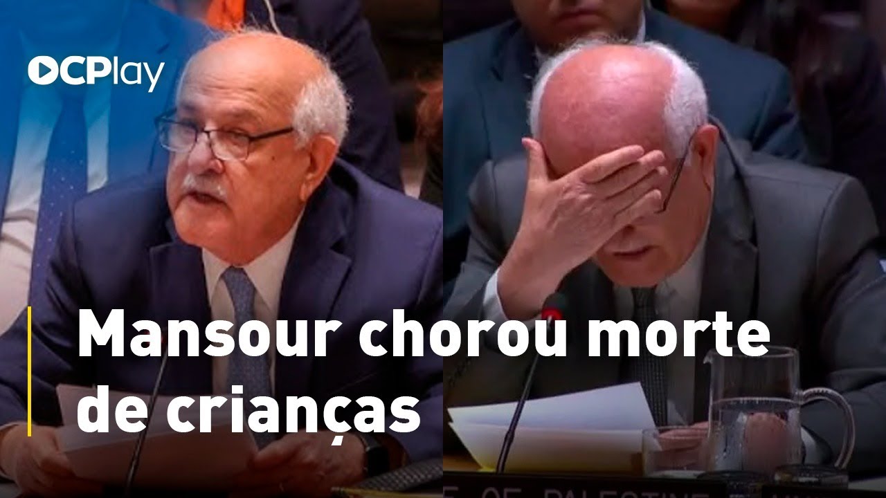 Embaixador da Palestina chora, na ONU