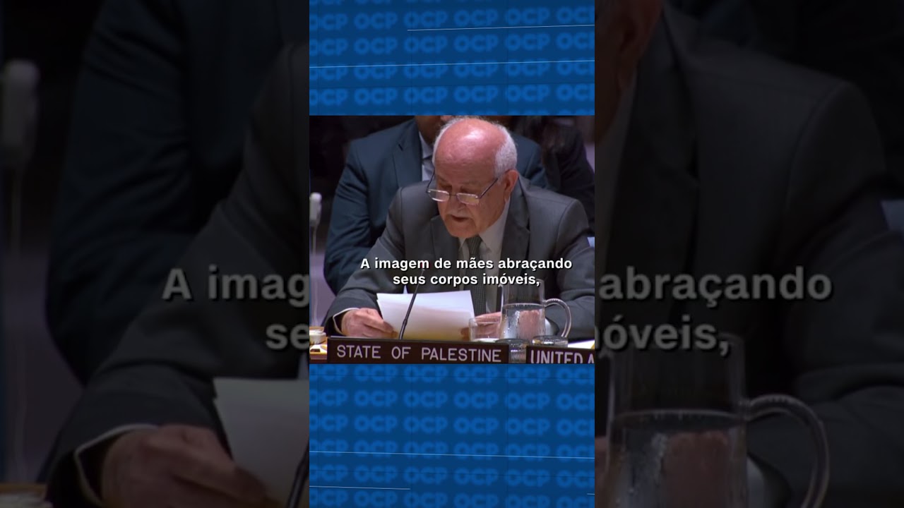 Embaixador da Palestina chora, na ONU